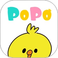 おチャベリ(PoPo)のアプリアイコン風ロゴ